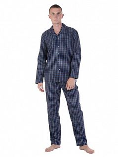 Классическая пижама в синюю клетку цвета Tom Tailor RT071102/5200